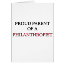 Parent fier d'un PHILANTHROPE Carte De Vœux