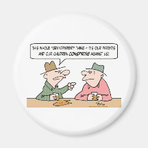 parents d'enfants de grands-parents conspirant magnets pour réfrigérateur