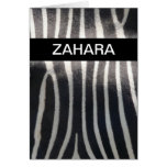 Parfaitement nom personnalisé par copie de zèbre cartes de vœux