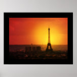 Paris au crépuscule - (jusqu'à énorme) affiche
