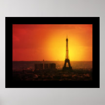 Paris au crépuscule - (jusqu'à énorme) affiche