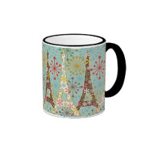 Paris de scintillement dans la tasse bleue