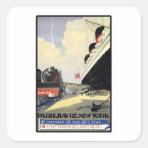 Paris Le Havre New York Autocollants