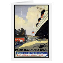 Paris Le Havre New York Carte De Vœux