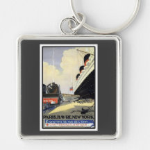 Paris Le Havre New York Porte-clef
