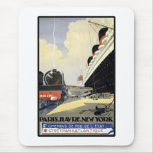 Paris Le Havre New York Tapis De Souris