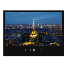 Paris par la carte postale de nuit