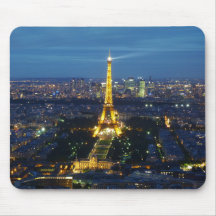 Paris par le mousepad de nuit tapis de souris