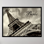 Paris vintage - affiche de Tour Eiffel