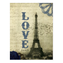 Paris vintage carte postale