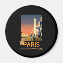 Paris vintage magnets pour réfrigérateur