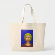 Parisienne avec une coupe de cheveux de plomb (exp sac en toile