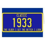PARODIE CLASSIQUE/ANTIQUE D'ANNIVERSAIRE DE PLAQUE CARTE