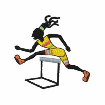 Participant à une course d'obstacles polos brodés