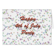 Partie 4 juillet heureuse cartes de vœux