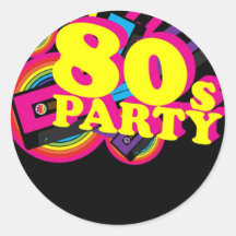 partie 80s adhésifs ronds