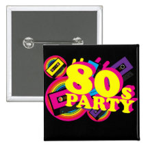 partie 80s badge