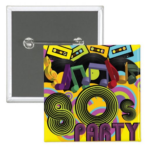 partie 80s badge avec épingle