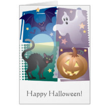 Partie à quatre de Halloween Cartes De Vœux