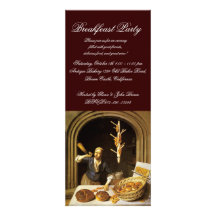 PARTIE ANTIQUE DE LA BOULANGERIE BREAKFEAST DE FOU CARTONS D'INVITATION