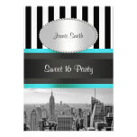 Partie blanche du bonbon 16 à noir Strp Teal P de  invitations