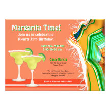 Partie chic et contemporaine de margarita invitations personnalisables