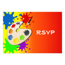 Partie colorée de palais d'art invitations