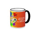 Partie colorée de palais d'art tasse