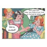 Partie comique de rétro bande dessinée vintage drô carton d'invitation