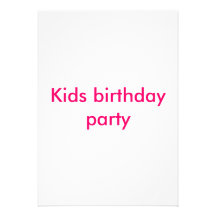 Partie d'anniversaire de enfant faire-part