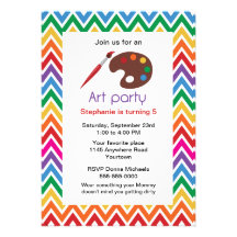 Partie d'art pour l'invitation de fête d'anniversa