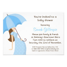 Partie de baby shower moderne de garçon bleu de ma cartons d'invitation