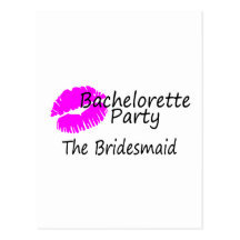Partie de Bachelorette la demoiselle d'honneur Carte Postale