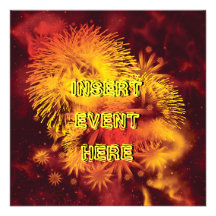 Partie de feux d'artifice élégante faire-parts