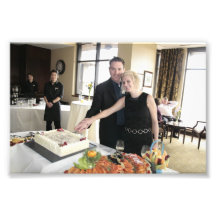 PARTIE DE FIANÇAILLES : GÂTEAU DE COUPE DE SHANE E TIRAGES PHOTO
