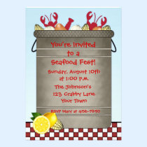 Partie de fruits de mer invitations