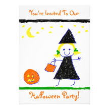 Partie de Halloween d'enfants ! Cartons D'invitation Personnalisés