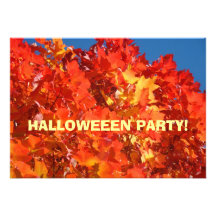 Partie de Halloween ! Feuille d'automne fait sur c