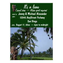 Partie de Luau de coucher du soleil Invitation Personnalisable
