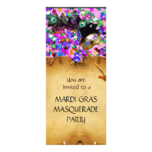 PARTIE de MASCARADE de MARDI GRAS, confettis de ro Bristols