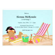Partie de plage (fille) faire-part