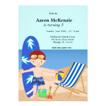 Partie de plage invitations