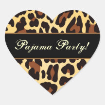 Partie de pyjama noire de léopard d'or autocollants