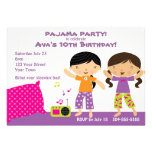 Partie de pyjama pour des filles invitations personnalisées