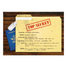 Partie de retraite extrêmement secrète de surprise faire-part personnalisés