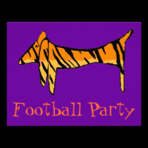 Partie de tigre de teckel invitations
