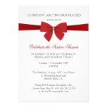 Partie d'entreprise de ruban rouge simple de vacan carton d'invitation