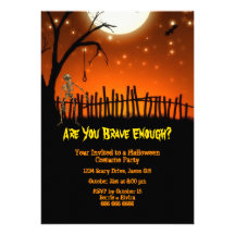 Partie déplaisante et effrayante de Halloween Cartons D'invitation Personnalisés