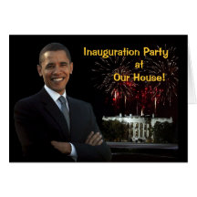 Partie d'inauguration d'invitation d'Obama notre C Carte De Vœux