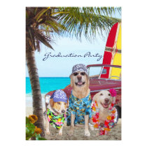 Partie drôle personnalisable de plage d'obtention  invitations